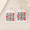 Breloques 6 pièces Valentine acrylique amour chat XOXO pour collier porte-clés bricolage faisant des accessoires