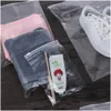 Förpackningspåsar grossist 50st/mycket klara dragkedja förpackningspåsar Kläder Återställbara polyplastkläder för varor för fartygskläder Dhenr