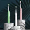 Toothbrush Electric Toothbrush Sonic Tooth Brush for Adult Brush 2 Heads USB Rechargeable Replacement Set Teeth Cleaner Timer 5 Modes IPX7 Q240202