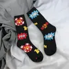 Skarpetki męskie Crazy Sock for Men Book Bang Zoom Bam Bubbles Hip Hop Harajuku Komik