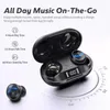 Auriculares para teléfono celular TWS Bluetooth Auriculares inalámbricos 9D Estéreo Deportes Bluetooth V5.0 Auriculares LED Auriculares impermeables Auriculares con micrófono dual YQ240202