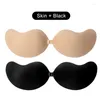 Sutiãs Sexy Strapless Backless Sutiã Super Push Up Invisível Não Deslizamento Plus Size Silicone Pegajoso para Mulheres Autoadesivo