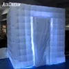 5x5x3.5mH (16.5x16.5x11.5ft) tente gonflable de cube de photographie de cabine de photo en gros pour la fête ou le mariage et la publicité avec des lumières LED