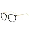 Sonnenbrillenrahmen 2024 Optische Brillenrahmen Damen Herren Runde Übergroße Brillen Metallbrille Klare Gläser