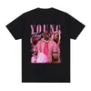 Męskie koszulki Rapper Young Thug Graphic Print T-shirt mężczyzn Mężczyzn Kobiety moda Hip Hop vintage T-shirty zwykłe bawełniane krótkie rękawe koszula