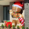 Decoração de festa Natal 2.4m / 8ft LED modelo de boneco de neve inflável iluminado arco papai noel árvore jardim pátio