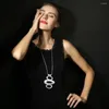 Pendant Necklaces Chunky Jewelry For Women In Long Chain Necklace Korean Fashion 2024 Woman Large Big Trendy Goth