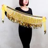 Stage Wear 165cm Belly Dance Taille Chaîne Costume Longue Paillettes Gaine Écharpe Jupe Triangulaire Binder Exercice Vêtements