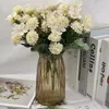 Decorative Flowers Artificial Silk Fake Flower Mini Ball Chrysanthemum Bouquet Wedding Pography Props Home Living Room Garden Desktop