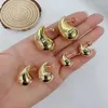 5Pairs Fashion Simple Water Drop Earrings 18k Gold Plated 3 Sizes Stainless Steel Trend Jewelry Chunky Stud Earring For Wome 240123