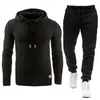 Tracksuit Men Brand Male Solid Hooded SweatshirtPants Set Mens Hoodie Sweat Suit Casual Sportswear S-5XL Plus Size 240124