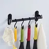 Kitchen Storage Hardware Organizer Modern Hanger Punched Wall Mounted Utensil Aluminum Pan Rack Holder Bar Pot Cabinet Shelf