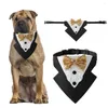 Hundkläder justerbar husdjurskrage mjuk paljett bågbandana för hundar bekväm triangel halsdukfest