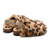 شببر الخريف الشتاء الوالدين والطفل الأطفال Cork Cotton Shoes Girls Plush Sandals Boys 'Slippers الحرارية الأطفال