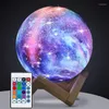 Light Lights 3D Moon Lamp Kids Galaxy 16 Color