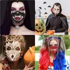 Fontes de festa máscara facial demônio samurai dragão osso yasha tengu tigre crânio meia capa halloween cosplay máscaras prop