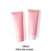 Bouteilles de stockage Pots 100G Conteneur cosmétique vide 100 ml Bouteille en plastique rose mat Lotion pour les mains Crème d'aloès Emballage Tube à presser F Dhf06