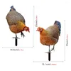 Garden Decorations Decoration Outdoor Chicken Statue Weatherproof Sculpture Hen Figurine For Backyard