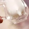 Bicchieri da vino Simpatica tazza da latte Tazze da mucca in vetro resistente al calore a doppio strato Tazza trasparente per bambini Bere acqua Succo Tazze da caffè Contenitore