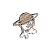 Broches, broches broches broches Hoseng 4pcs dessin animé visage scpture créative couleur blanche broche mode sac à dos revers émail bijoux broche B Dhkyc