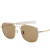 Lunettes de soleil Ao Aviation Femmes Hommes 2024 Armée américaine Militaire Optique Pilote Lunettes de soleil Vintage Rectangle Shopping en plein air Shade