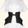 1 ST Onregelmatige Pu Lederen Riemen Lange Brede Punk Stijl Rok Jurk Jas Elastische Tailleband Vrouwen Mode Zwart Bruin Corset riem 240122