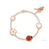 Van Bransoletka Clef Cleef Four Leaf Clover Bracelets Biżuteria Projektant Serie