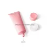 Bouteilles de stockage Pots 100G Conteneur cosmétique vide 100 ml Bouteille en plastique rose mat Lotion pour les mains Crème d'aloès Emballage Tube à presser F Dhf06