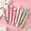 20Pcs/Lot Cute Dinosaur Bear Cow Peach 4 Colors Ballpoint Pens Cartoon Multicolor Ball Point Pen Graffiti School Office Supplies