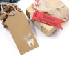 Party-Dekoration, 50 Stück, Weihnachten, weiß, rot, Kraftpapier-Anhänger, handgefertigt/Dankeschön, DIY-Etiketten für Gastgeschenke, Hängeetiketten, Geschenkverpackungszubehör