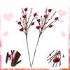 Kwiaty dekoracyjne 3PCS uwielbiam walentynkowe pudełko na prezent dekoracje w kształcie serca sztuczne kwiaty łodygi