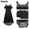 Zakresa długa sukienka dla kobiet odzież 2023 Summer Plus Size Elegancka sukienka Vestidos Kobieta czarna formalna sukienka 240124
