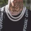 Kettingen 14mm hiphop Iced Out Cubaanse schakelketting 18k goud/wit goud vergulde bling Miami choker Lab diamant cadeau voor mannen