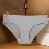 Women's Panties Sexy For Women Silk Female Solid Slip Femme Plus Size XXXL Underwear Lingerie Underpants Briefs