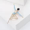 Brosches Emalj Dance Ballet Girl for Women 2 färger tillgängliga Fashion Lady Pin Wedding Accessories