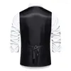 Men's Vests Gilets Hommes Waistcoat For Men Moda Hombre 2024 Vinatge Wedding Party Dress Formal Business V-neck Chain Matching Suit Vest