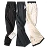 Men's Pants 7XL Men Winter Warm Thicken Sweatpants Mens Joggers Fleece Casual Cargo Male Water Proof Thermal Trousers Plus Size