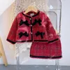 Ensembles de vêtements tenues douces enfants filles vêtements automne hiver enfants perles manteau robe Vintage princesse 2 pièces costume 3-12 ans