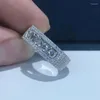 Anelli a grappolo Gioielli di lusso francesi Anello per coppia in argento sterling 925 Placcato in oro con tre diamanti Mobile MOVE ROMANE Regalo di Natale