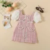 Mädchenkleider 18M-8T Mädchenkleid Sommer Puffärmel Kinder Süßes Kleid Ballkleid Party Kleinkind Prinzessin Kleid