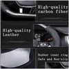 Steering Wheel Covers Car Carbon Fiber Steering Wheel Er 38Cm For E46 E38 E39 X3 X5 Z3 Z4 1357 Series Interior Accessories Styling J22 Dh7E2