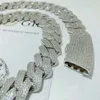 Shenzhen Jewelry Factory Iced Out VVS Diamond Silver Miami Moissanite Jewelry Hip Hop Cuban Link Smyckeshalsband