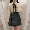 Spring Women Cute Bowbon Tops Preppy Style Vintage Japan Korea Design Button Eleganckie formalne koszule Bluzki różowe białe 240126