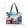 Sac à main de gelée de style de mode simple pour les femmes Eco Friendly Flower Tote Sac à provisions réutilisable imperméable à l'eau en PVC Sacs à bandoulière 240201