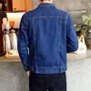 Cotton Denim Jacket Men Casual Solid Color Lapel Single Breasted Jeans Jackets Young Fashion Slim Fit Hole Street Clothing 5xl 240119