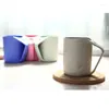 Mugs E56C 1 PC Wheat Straw Plastic Coffee Cups Mug With Handles Dishwasher Microwave Safty