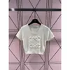 Loewees Designer Men Knitwear Top Quality Women's Knits Tees Handduk broderad rund hals kortärmad pullover för kvinnor hösten smal passform och botten stickad