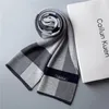 Classical MenS Winter Plaid Scarf Warm 100% Pure Wool Neck Scarves Soft Cashmere Scarves British Style Man Business Scarf 240201
