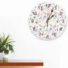 Wall Clocks Watercolor Floral Hand-Painted Plants Printed Clock Modern Silent Living Room Home Decor Hanging Watch