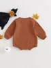 Pagliaccetti Simpatico costume da zucca di Halloween per neonati a maniche lunghe per bambine e bambini - Adorabile tutina con stampa di cartoni animati